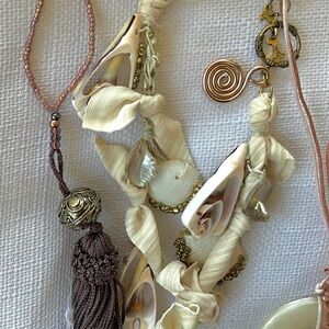 Lot 6 Necklace Pendant artisanally made Bohemian Summer Free People Style.